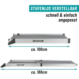 Trixie Teleskop-Hunderampe – Auto-Einstiegshilfe für Hunde, Alu