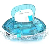WINNY POOL CLEANER Winny 200 Poolroboter, Poolsauger kabellos mit Akku, 75 Min. Laufzeit, für Aufstellpools bis 60 m2, Doppelfiltration, Automatisches Parken, Kompakt & Leicht (Transparentes Blau)