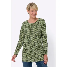 Classic Basics Sieh an! Longshirt in lindgrün-moos-bedruckt | Gr.: 50