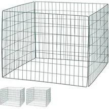 Relaxdays Komposter Metall, 3er Set, Biokomposter Garten, großer Laubkomposter, 560 l)