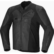 Alpinestars Faster V3 Lederjacke - Schwarz/Schwarz / 48