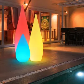 GLOBO Außen Stand Steck Lampe (inkl. RGB LED)  - weiß