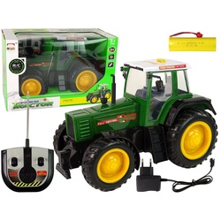 LEAN Toys Spielzeug-Traktor Landmaschinenfahrzeug Spielzeugfahrzeug Spielzeugmaschine Spielspaß grün