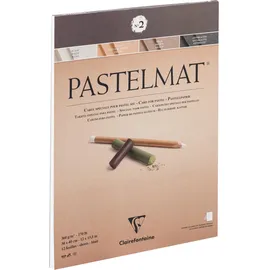 Clairefontaine Pastelmat Zeichenblock 12 Blatt 30 x 40 cm braun/weiß