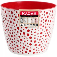 KADAX Blumentopf aus Kunststoff, Pflanzkübel, rund, 15 cm, Rot