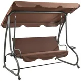 vidaXL Hollywoodschaukel Kaffeebraun 3-Sitzer