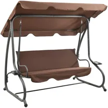 vidaXL Hollywoodschaukel Kaffeebraun 3-Sitzer