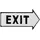 Relaxdays Exit Schild, Dekoschild für Wand & Tür, Antik-Design, Pfeil rechts, Beschilderung, Gusseisen, weiß/schwarz