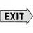 Relaxdays Exit Schild, Dekoschild für Wand & Tür, Antik-Design, Pfeil rechts, Beschilderung, Gusseisen, weiß/schwarz