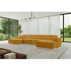 altdecor Wohnlandschaft IREA-U2 - 386x165x80 cm Senfgelb