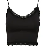 Only Spitzentop ONLVICKY LACE SEAMLESS CROPPED TOP Schwarz S