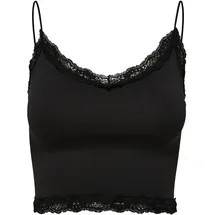Only Spitzentop ONLVICKY LACE SEAMLESS CROPPED TOP Schwarz S