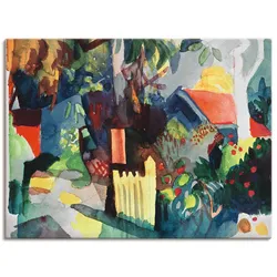 Artland Leinwandbild »Landschaft mit hellem Baum«, Garten, (1 St.), auf Keilrahmen gespannt Artland Farbe Bild(er): bunt