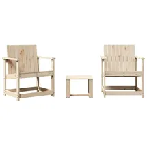 vidaXL 3-tlg. Garten-Lounge-Set Massivholz Kiefer