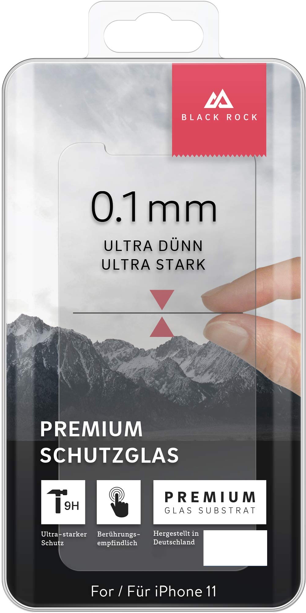 Black Rock - Premium Glass Screen Protector 0,1 mm 9H für Apple iPhone 11 I Schutzglas, Schutzfolie, Panzerglas (Transparent)