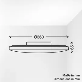 B.K.Licht LED Deckenlampe 24W rund weiß