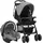 vidaXL 3-in-1 Kinderwagen hellgrau und schwarz 10389