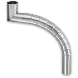 Gliederbogen Grömo Zink Ø100mm, gepresst, verschiedene Größen (Ausführung: Länge 1600-1695mm)