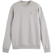 Scotch & Soda SCOTCH&SODA Herren Sweatshirt - Core Logo Sweatshirt, Pullover, einfarbig Hellgrau S