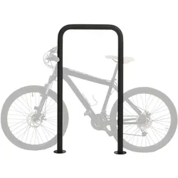 Fahrradbügel MCW-N42, Fahrradständer Anlehnbügel Bügel Absperrung, In-/Outdoor Stahl pulverbeschichtet 120x70x12cm