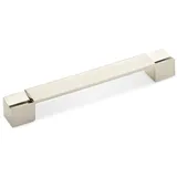 SO-TECH® Möbelgriff Bügelgriff SW106 BA 160 mm Edelstahloptik, Schubladengriff Schrankgriff Griff - incl. Schrauben silberfarben