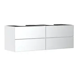 hansgrohe Xevolos E Waschtischunterschrank 54199320 1570x555x550mm, 4 Schubladen, mattweiß, weiß metallic