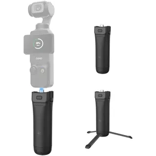 PGYTECH Akkugriff für DJI Osmo Pocket 3/4/4P/Xtra Muse, 4800mAh Powerbank Griff Battery Handle mit Integriertem Mini-Stativ, Typ-C Ladegriff Tripod Zubehör mit 1/4" Gewinde