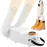 Asslye Schuhtrockner Elektrisch, Faltdesign Shoe Dryer, UV Desinfektion Tragbarer Stiefeltrockner mit Timer für Skischuhe Socken Schuhe Handschuhe (EU-Stecker)