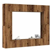 VidaXL 8-tlg. TV-Schrank-Set Wandmontage Altholz-Optik Holzwerkstoff