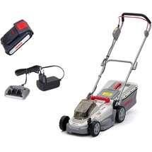 Ikra mogatec IKRA Akku Rasenmäher Mulchmäher ICM 2033 inkl. Akku & Ladegerät, platzsparende Lagerung, Rasenflächen bis 150m2