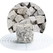 Schicker Mineral Mineral Granit Pflastersteine hellgrau 5x5x5 cm 25 kg