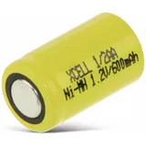 XCell NiMH-Akku, Industriezelle, 1/2 AA, 25,5x14,5mm, 1,2V/600mAh