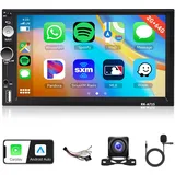 2G+64G Android 13 Autoradio 2 Din mit Wireless Carplay Android Auto GPS Navi WiFi ISO Kabel 7 Zoll Touchscreen Autoradio mit Mirror Link Bluetooth FM/RDS/DAB/OBD Lenkradsteuerung Rückfahrkamera