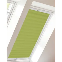 Dachfensterplissee SUNLINES "StartUp Style Crush", grün (limette, weiß), B:117,3cm H:79,5cm, Obermaterial: 100% Polyester, Plissees, mit Führungsschienen