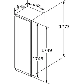 Bosch Serie 6 KIR81AFE0 Einbaukühlschrank (319 l, 1772 mm hoch)