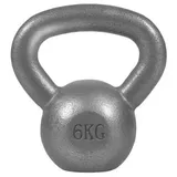 GORILLA SPORTS Kettlebell 2 bis 32 kg Gewichte, Einzeln/Set, Gusseisen, Bodenschonend silberfarben