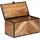vidaXL Truhe 60x30x30 cm Massivholz Akazie und Eisen
