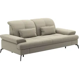 sit&more 2,5-Sitzer SIT & MORE "Amica, inkl. Sitztiefenverstellung und Armteilverstellung", beige (taupe), B:202cm H:90cm T:122cm, 95% Polyester, 5% Polyamid, Sofas, wahlweise mit Kopfteilverstellung und Bettfunktion