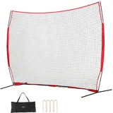 Vevor Barrikaden-Backstop-Netz, 393 x 140 x 275 cm Ballsport-Absperrnetz, Tragbare Übungsausrüstung mit Tragetasche, Schutzschirm für Baseball-, Softball-, Lacrosse-, Fußball- und Hockeytraining
