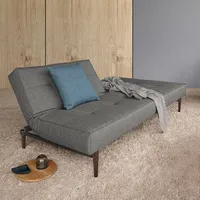 Innovation Living Schlafsofa Splitback Styletto dunkel Stoff Grau Grey