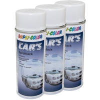 Lackspray Spraydose Sprühlack Cars Dupli Color 652233 weiss seidenmatt 3 X 400 ml