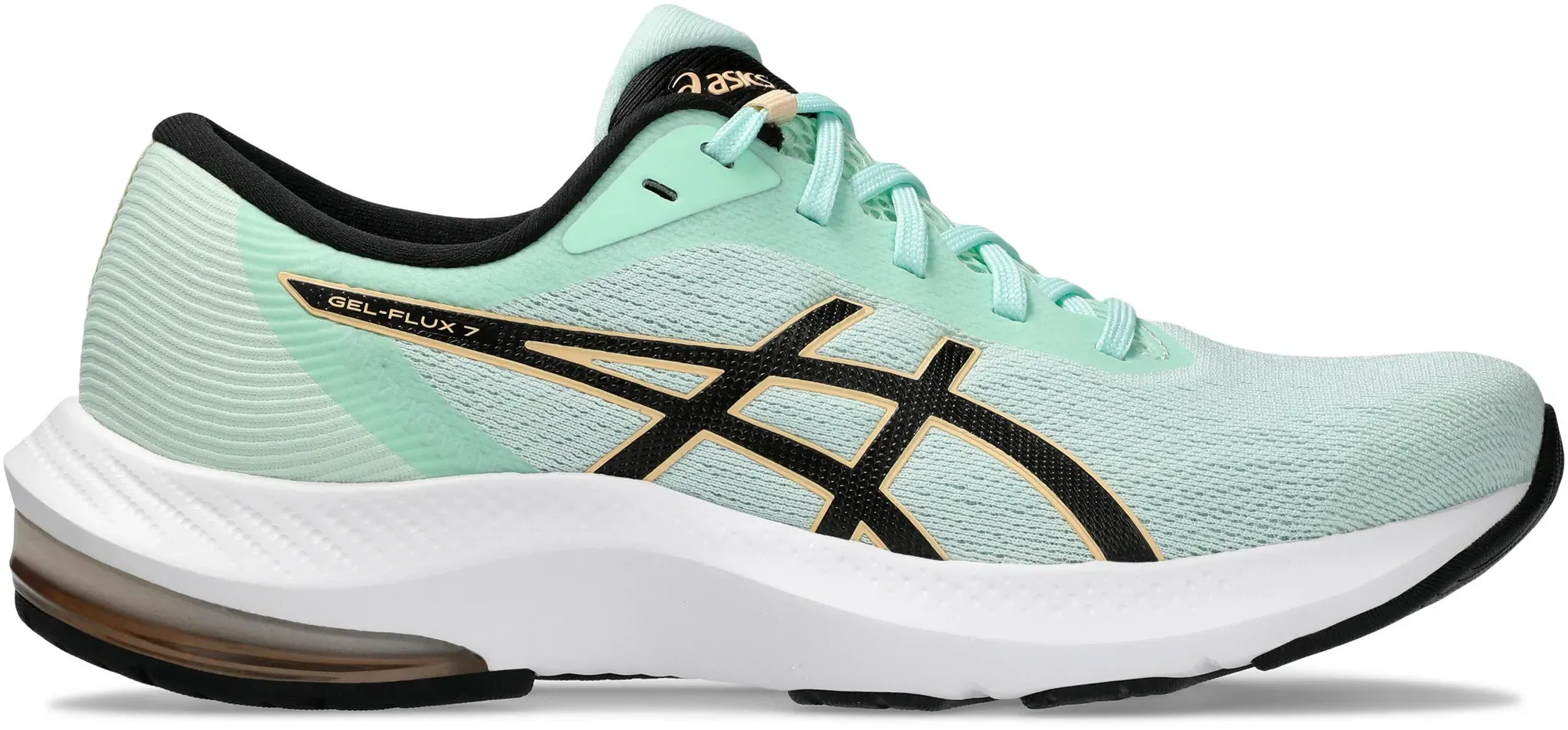 ASICS GEL-FLUX 7 Laufschuhe Damen in mint tint-black, Größe 41 1/2 - grün