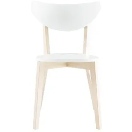 miliboo Design-Holzstuhl mit Weiß LEENA (2 Stck.)