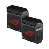 Asus ROG Rapture GT6 AX10000 2er Set Tri-Band Gaming Mesh WiFi System kombinierbarer Router (Tethering als 4G und 5G Router-Ersatz, WiFi 6, bis 538qm Abdeckung, 6+ Zimmer, 2,5G Port, AIMesh) schwarz