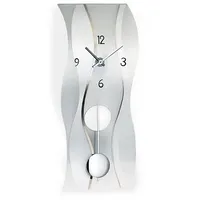 AMS Pendelwanduhr AMS "W7246", silber (silberfarben), Wanduhren, B/L: 60cm