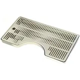 ich-zapfe Tropfblech, Abtropfblech, Tropfschale - mit Kerbung, Edelstahl, 400 x 220 x 20 mm