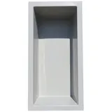 Wacredo GFK Rechteckbecken 200 x 100 x 60cm Kneippbecken Teichbecken Wasserspielbecken architektonisches Wasserbecken für Wasserspiel Glasfaser (Grau)