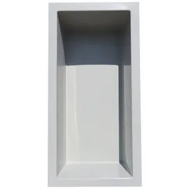Wacredo GFK Rechteckbecken 200 x 100 x 60cm Kneippbecken Teichbecken Wasserspielbecken architektonisches Wasserbecken für Wasserspiel Glasfaser (Grau)