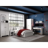 99rooms Schlafzimmer-Set Triss I Silbergrau, (Komplett Schlafzimmer, Set (6-St), 6-teilig, Soft-Close Funktion, Metallelemente, Modern Design grau|silberfarben