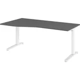 B.M. Schreibtisch Serie-XB Graphit / Weiß